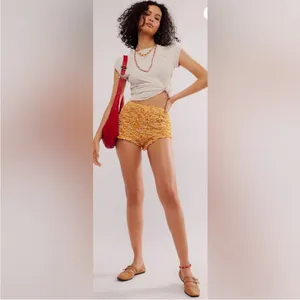 Free People Scrunch‎ It Up Shorts sunset punch sz L thumbnail 3