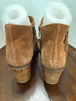 Women’s Naughty Monkey Noah Leather Ankle Bootie, Tan, Size 9.5 thumbnail 4