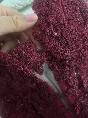 STACEES mermaid prom dress burgandy thumbnail 2