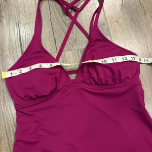 Athleta Tankini Swim Top Plum Purple Swim Adjustable Strappy S Athletic Beach thumbnail 8