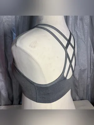 Nike Gray Double-Strap Low-Impact Sports Bra thumbnail 5