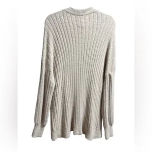 Aerie‎ Small Light Pink Long Sleeve Oversized Ribbed Fuzzy Soft Womens Sweater thumbnail 2