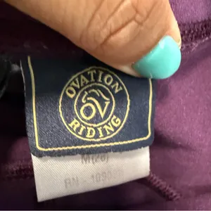 Ovation Equinox Pull On Knee Patch Winter Breeches Women's Size M 28 Purple thumbnail 8