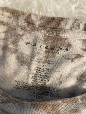 friends tie dye graphic crop top thumbnail 3