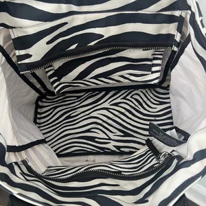 Marc Jacobs Black and White Zebra Print Travel diaper bag, tote Beach Bag thumbnail 5