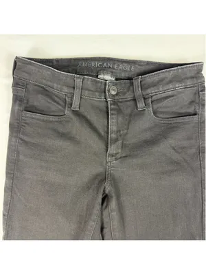 American Eagle Next Level Stretch Black Jegging Jeans Women 6 Skinny Mid Rise thumbnail 4