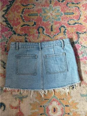 Edikted Mini Denim Skirt thumbnail 3