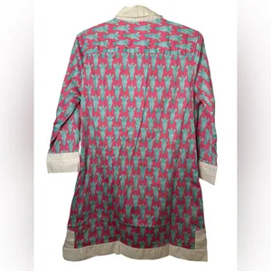 Tizzie Vibrant Pink and Teal Zebra Tunic Dress NWOT thumbnail 2