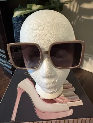 Women's Oversized Square Sunglasses in Taupe Tan thumbnail 1