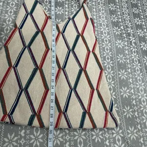 NWT ZARA Geometric Pattern Ecru‎ Large Beach Tote Bag Minimalist Artsy Japandi thumbnail 10