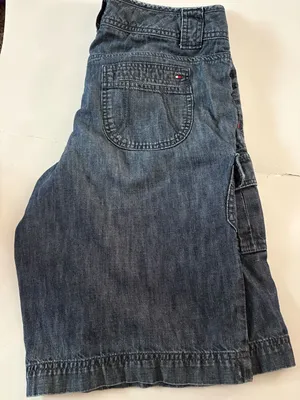 Tommy Hilfiger Women's Blue Denim Cargo Shorts Size 10 thumbnail 4