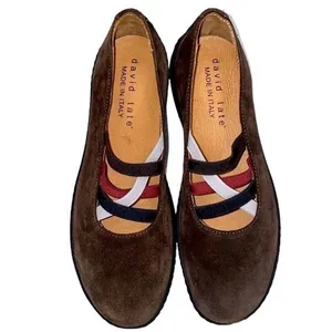 David Tate Mika Casual Neutral Suede Brown Slipon Activewear Shoes 7n thumbnail 8