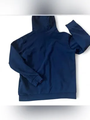 Adidas Black Hoodie Pullover Sweatshirt Sz L thumbnail 2