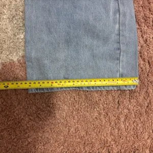 Y2K Edikted Jeans Womens XS Flare Wide Leg Bootcut Mid Rise Light Denim Wash thumbnail 11