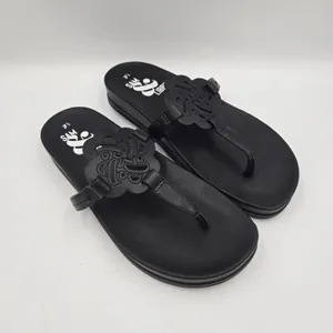 Sam & Libby Flip Flops Womens Size 7.5 Black Alexandra Thongs Summer Whimsygoth thumbnail 7