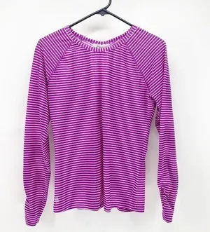 ATHLETA Gardenia Grove Fitted Long Sleeve Top pink athletic exercise workout thumbnail 1