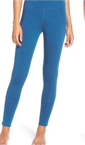 Free People Movement Virgo Performance Cropped Blue Leggings Women’s Medium thumbnail 1