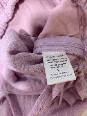 Olivaceous Two Piece Purple Ruffled Skirt Set - Size Small thumbnail 4