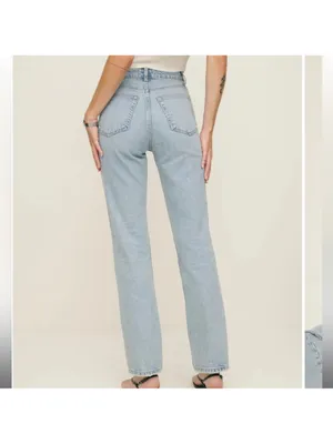 Reformation Cynthia High Rise Straight Jeans thumbnail 4