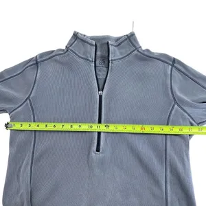 Tommy Bahama 100% Cotton Grey/Blue Half Zipup Sports Sweater Women’s Size M thumbnail 8