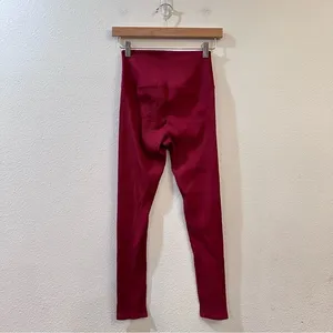 Carbon 38 High Rise Ribbed 7/8 Leggings Ankle‎ Red Size Small thumbnail 7