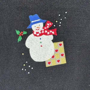 Vintage Designers Originals Studio Christmas Sweater Vest 2X Plus Zip Black thumbnail 10