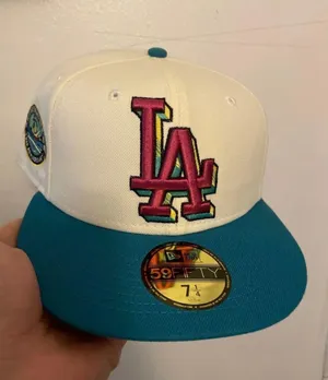 New Era Myfitteds Los Angeles Dodgers 50th anniversary union Air Force 180 size 7 1/4 brand new sold out thumbnail 1