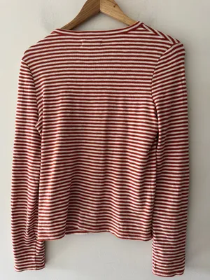 Madewell‎ Stripe Long Sleeve Knit Top Button Detail Sleeve thumbnail 7