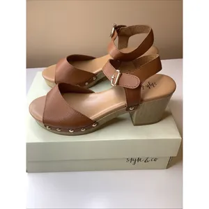 Style & Co Size 6 Anddreas Platform Block-Heel Sandals, Brown, Women, Preloved thumbnail 5