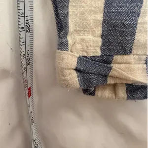 Final Touch Blue White Striped Linen Blend Tapered Pants Size M Made in USA thumbnail 4