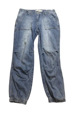 👖 RM Rebecca Minkoff Light Wash‎ High Rise Wide Leg Jogger Jeans Size M 👖 thumbnail 1