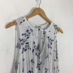 Free People Snap Out of It White Floral Swing Mini Dress Tunic Medium Boho thumbnail 9