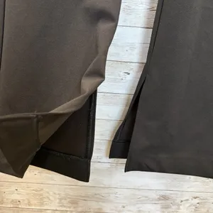 Express Womens M Pants Skyscraper‎ Super High Rise Black Flared Slit Hem Stretch thumbnail 5