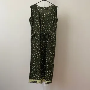 Mamta Rayon Boho Relaxed Lagenlook Animal Print Midi Dress One Size Green thumbnail 8