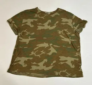 Free People Camo Print Relaxed Tee Size Large thumbnail 1
