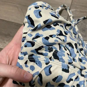ECHT Blue and White Cheetah Print Sports Bra thumbnail 2