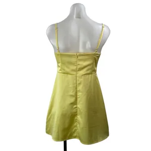 Princess Polly Della Womens Yellow Sleeveless Silky Camisole A-line Mini Dress 6 thumbnail 3