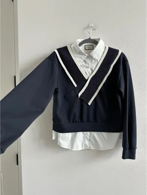 Coco amoni sweater shirt top Navy Blue Size Small Size M thumbnail 3