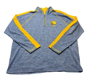 ✨🏀 Golden State Warriors Antigua Blue/Gold ¼ Zip Pullover Men’s‎ XXL 🏀✨ thumbnail 1