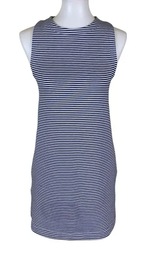 Abercrombie YPB Navy White Striped‎ Athletic Tank Dress XS Sport Casual thumbnail 1