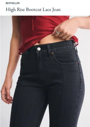 High rise bootcut lace Jean thumbnail 3