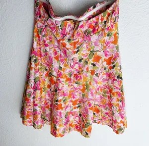 Hello Molly Strapless Floral Mini Dress Pink Sz 10 thumbnail 1