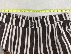 H&M elastic waist stripe wide Leg Trouser Pants W/Pockets women’s 14 thumbnail 12