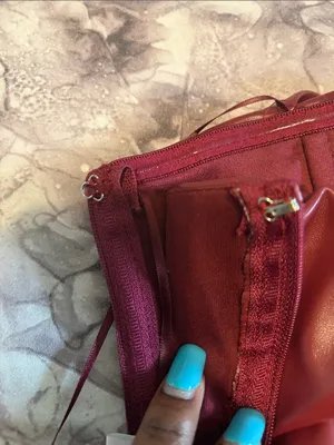 Strapless Draped Faux Leather top in Burgundy thumbnail 5
