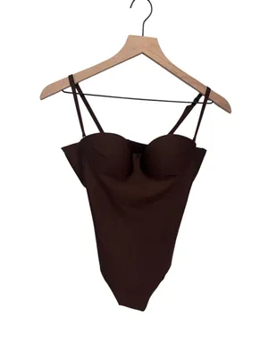 Skims Molded Underwire thong Bodysuit Small- Cocoa Brown NWT thumbnail 1