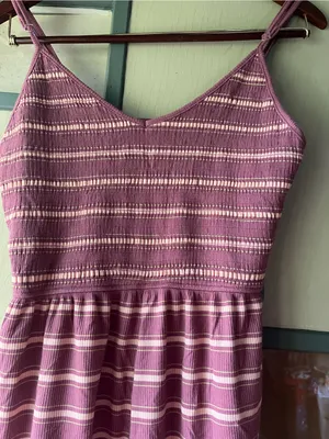wild fable Mauve Striped V-Neck Romper thumbnail 3