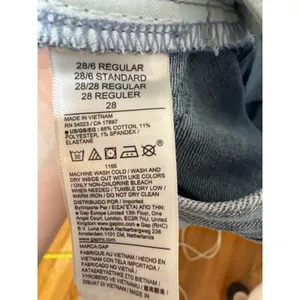 Gap 90s Straight High Rise Jeans Light Wash Blue Denim Size 28 6‎ Regular thumbnail 4