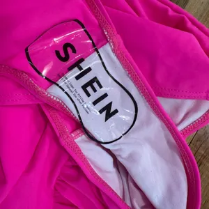 NWT SHEIN Chic Pink One Piece Swimsuit with Elegant Design thumbnail 6