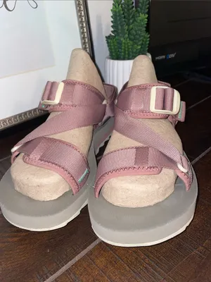 Merrell Alpine Strap Pink Strappy Sandals Size 8 in Burlwood thumbnail 4