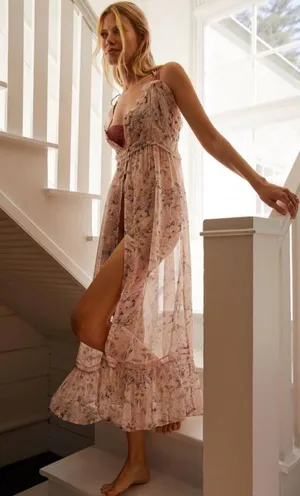 Anthropologie Sheer Curtain Top - thumbnail 1